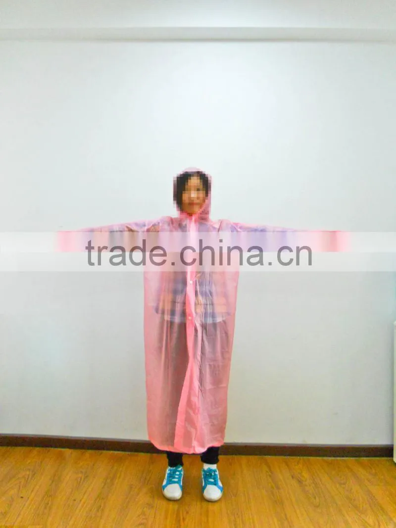 colorful non disposable pvc poncho raincoat