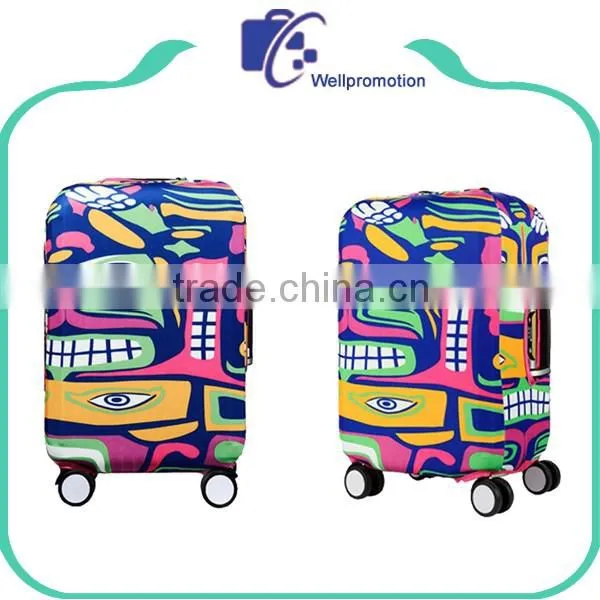 Custom elastic waterproof protective luggage cover spandex