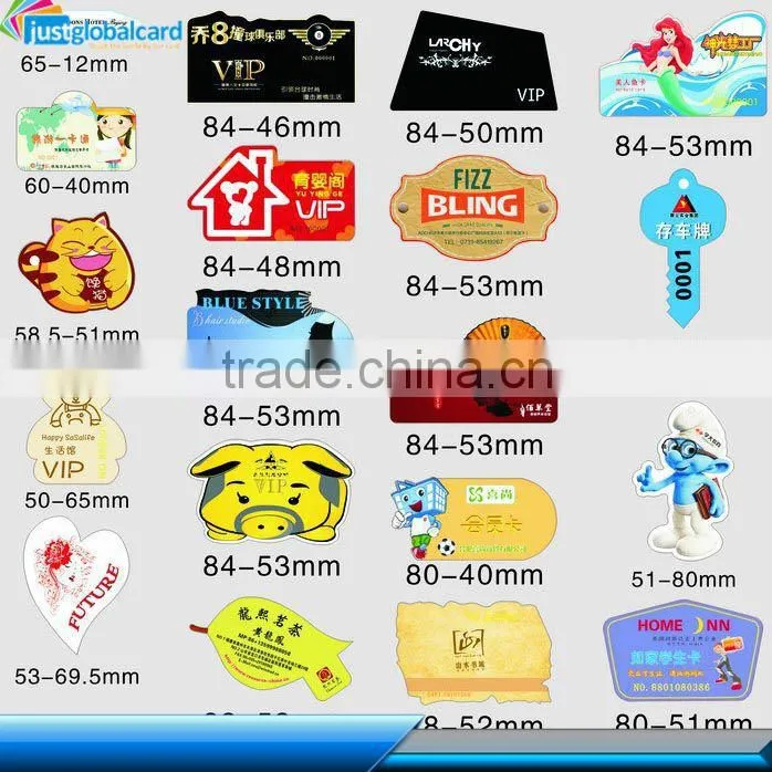 Custom non-standard card programmable rfid card chip card