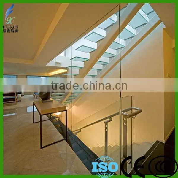 Laminated Safety Glass For Stairs/Laminated Glass Stairs Manufacturer