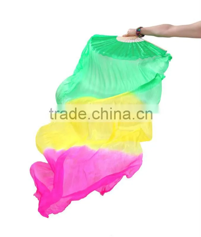Silk Chinese Fan Dance Fans , Belly Dance Silk Fan , Hand Fans for Dance