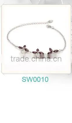Austrian Crystal Skull Bracelet, Skull Bracelet Jewelry Wholesale, 925 Silver Bracelet Skull