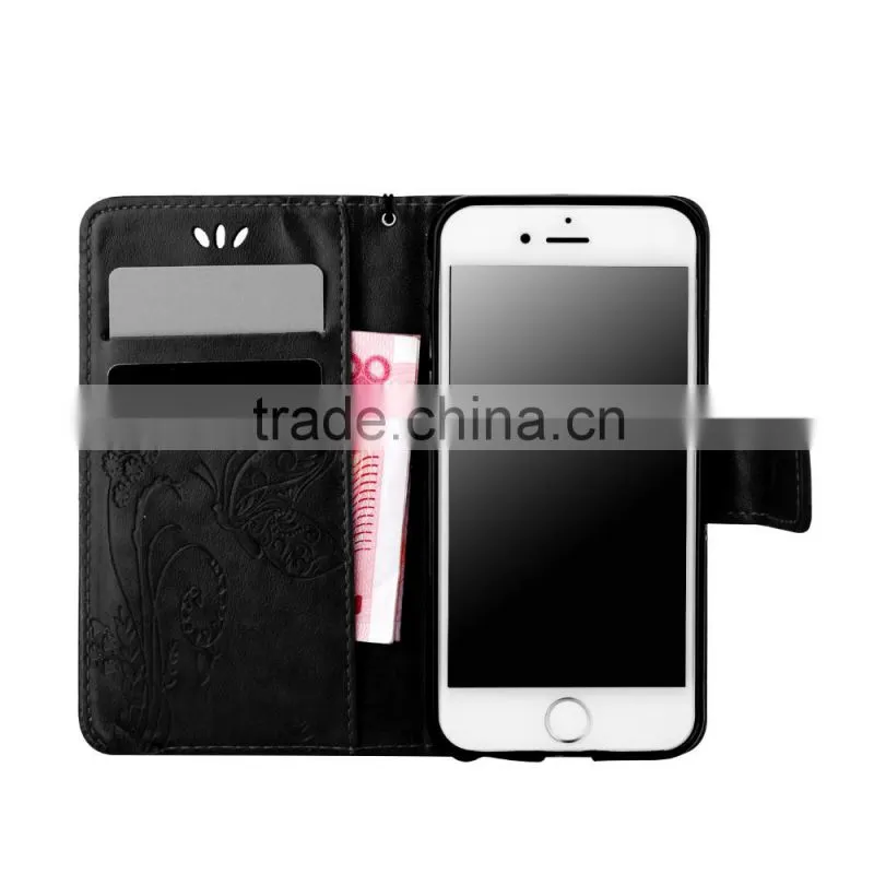 Card Slot PU Leather Case Stand Leather Phone Case for iphone 7, Stand Phone Case for iphone 7
