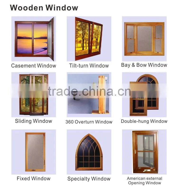 Yekalon High Quality Casement Or sliding wood window