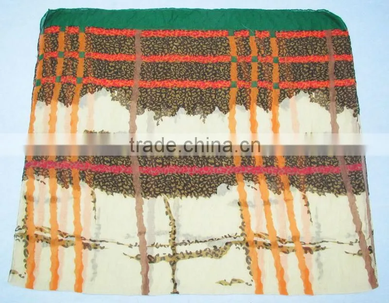 Printed stripes scarf,Leopard scarf 2013,Fashion polyester scarf