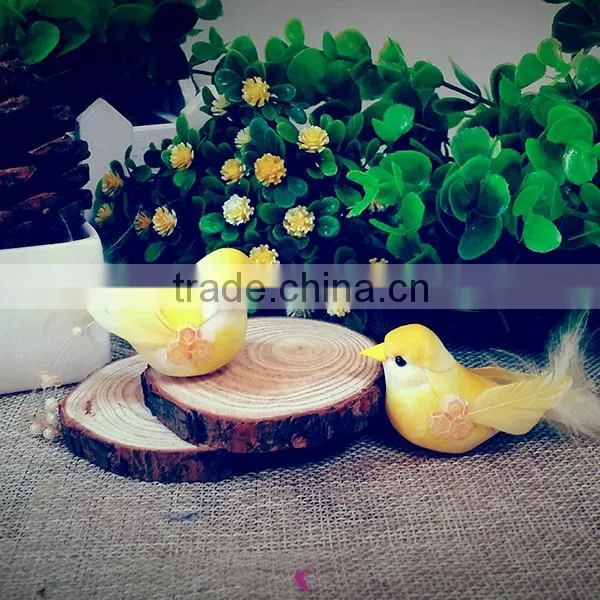 Christmas home ornaments artificial feather and foam birds