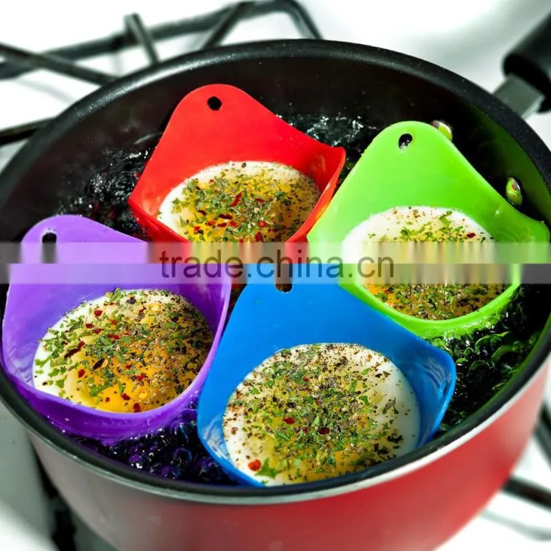 Silicone Egg Poaching Cups Silicone Egg Poacher Cookware Cups in Vivid Colors