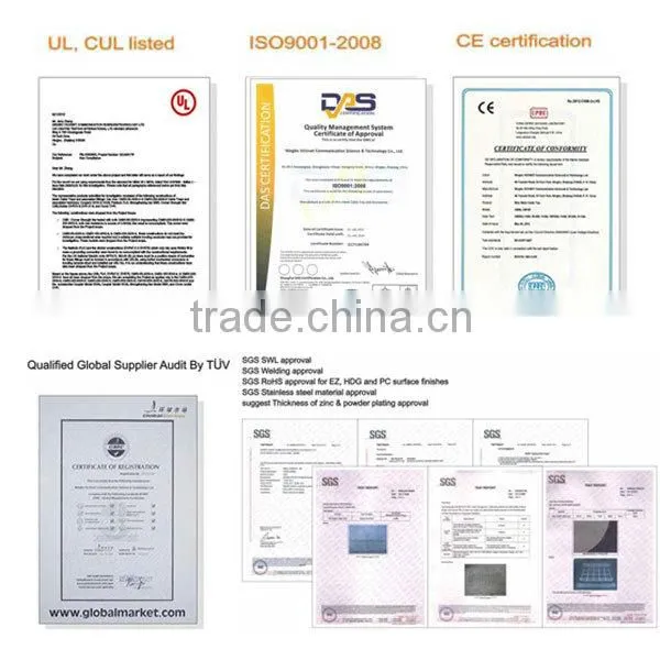 Electro Galvanized Wire Mesh Cable Tray with CU CUL CE Certificated
