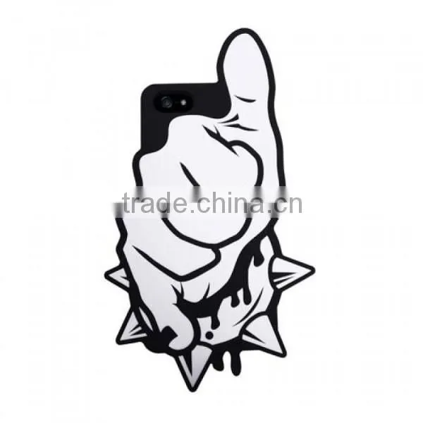 3D Hand/ Middle Finger & Finger Style Silicone Case Cover for iPhone 5 5g