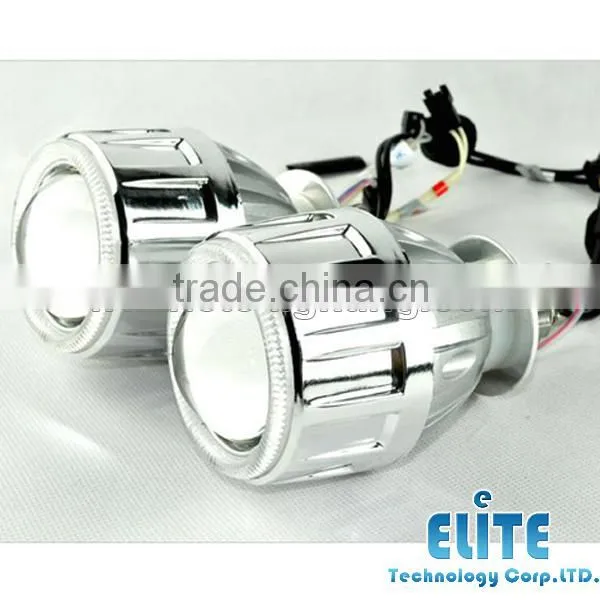 2.5HQ plastic led projector lamp HID bi xenon square projector lens