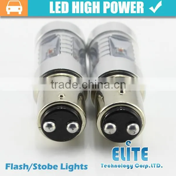 Newest!!! 30W high power 1157 3157 7443 baz15d P21 T20 led strobe light bulb