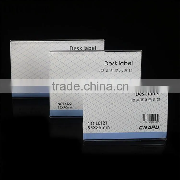 tabletop fashionable clear acrylic label holders