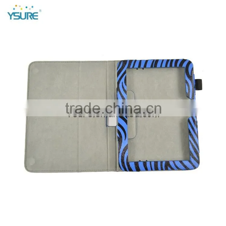 stand Zebra leather Case for Nook HD table with book style