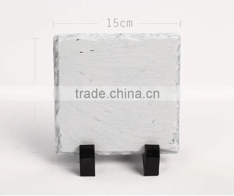 Customed wholesale 6" *6" *0.35 " blank square sublimation photo rock slate