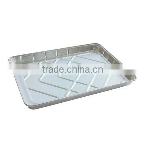 Divided disposable and convenient aluminum foil cake container