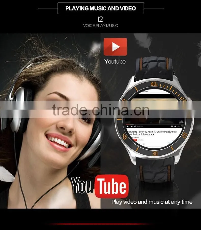 Weather GPS Wifi Smart Watch MTK 6580 512MB+4GB ROM Smart Watch