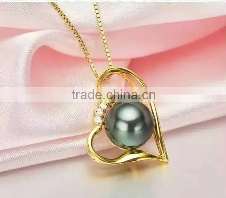 Fashionable zircon natural freshwater pearl jewelry set 925 silver