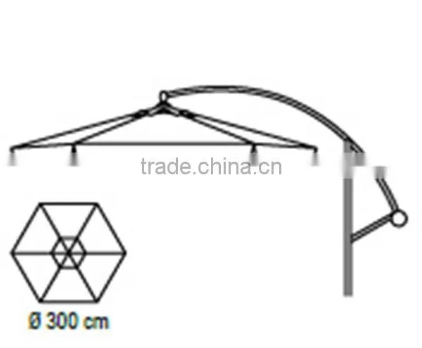 White folding sun umbrella