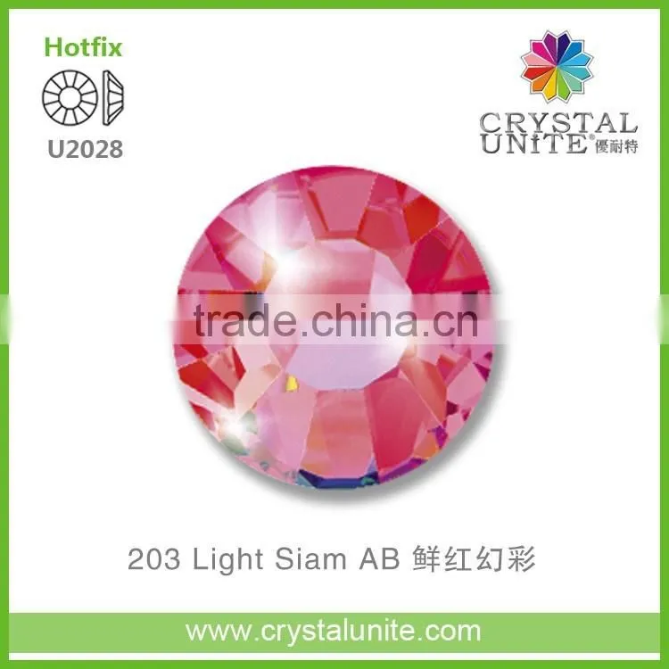 U2028 Light Siam AB Optimal Hot Fix Rhinestone