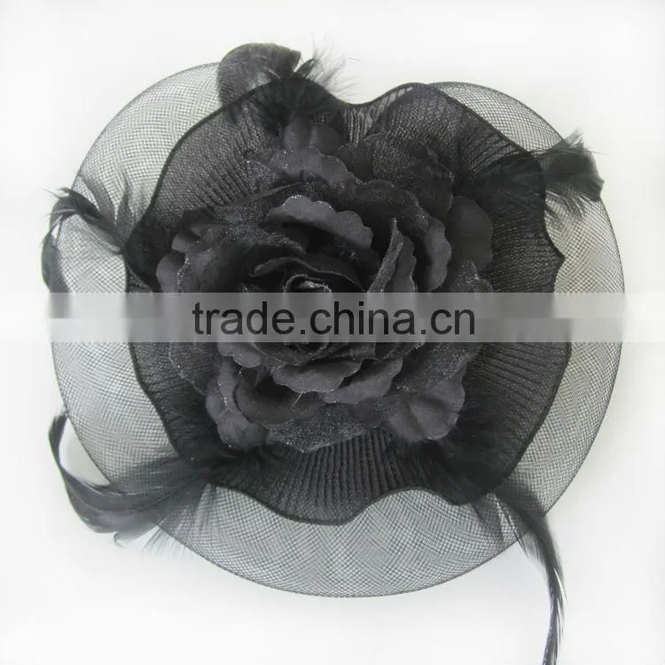MYLOVE big flower Sinamay Fascinator church hat MLSM012