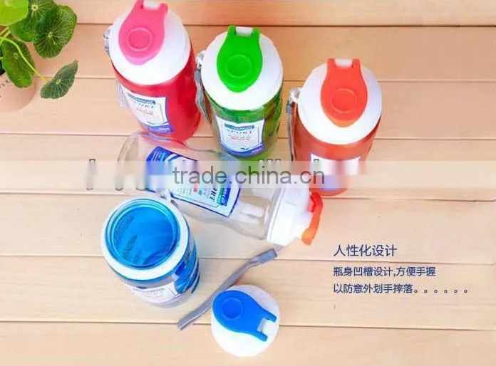 500ml glass sport shaker bottle with plastic cover