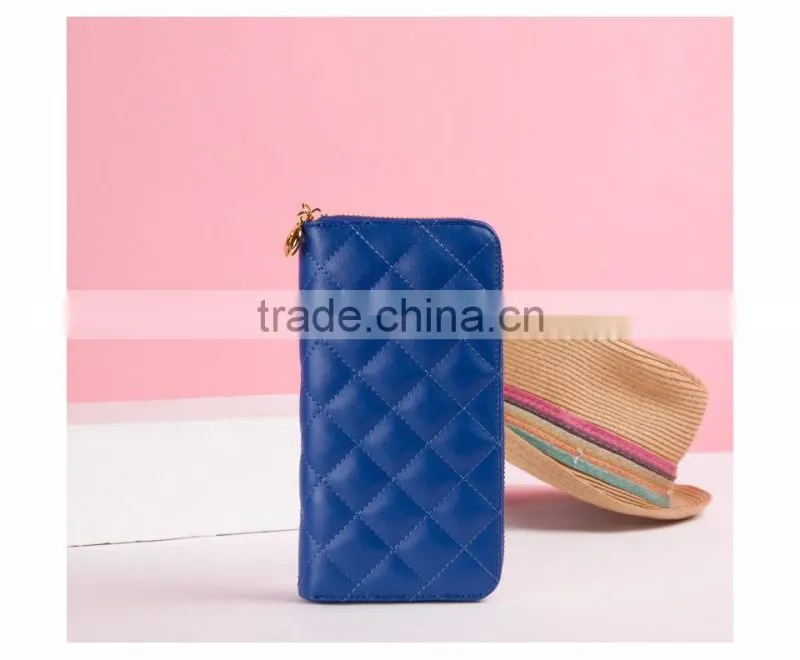 fashion plaid leather hand purse for women