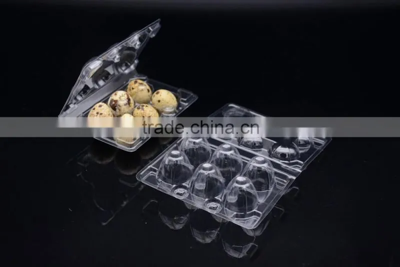 6 hole cheap transparent plastic quail egg tray
