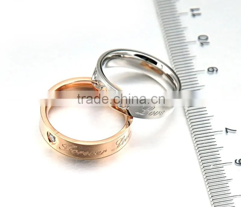 simple couple rings high quality real love brand rings stainless steel rings