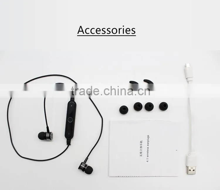 SNHALSAR S-3 consumer electronics Metal Sports bluetooth earphones, bluetooth headphone, Mobile earphones