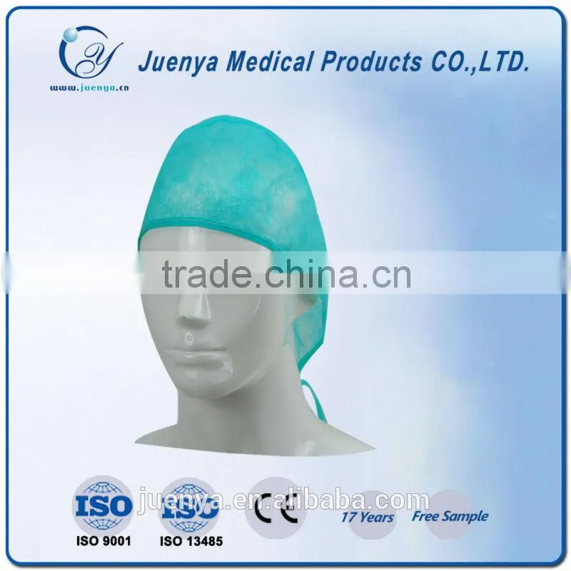 Green disposable surgical cap