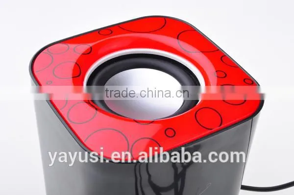 2.0 cheap usb computer speaker With Passive Vibration ,portable mini speaker box