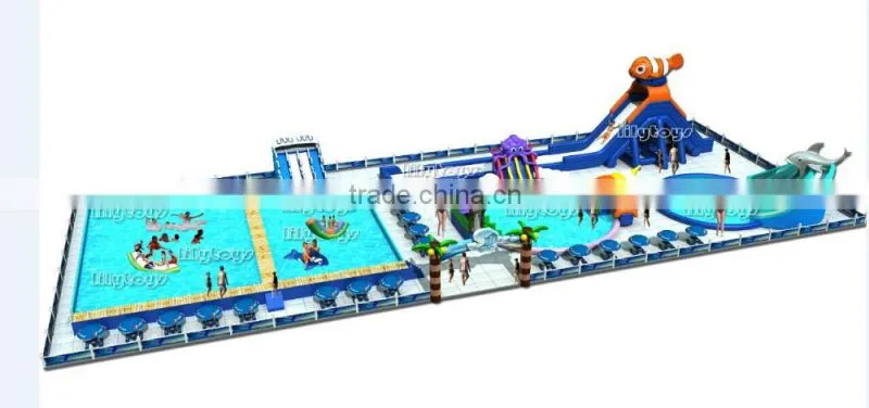 Professional design drawing theme park, hot sale summer inflatable mobile parks