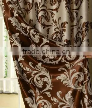 customized window curtain fabric, jacquard fabirc 036 fire retardant blackout fabric for bedroom