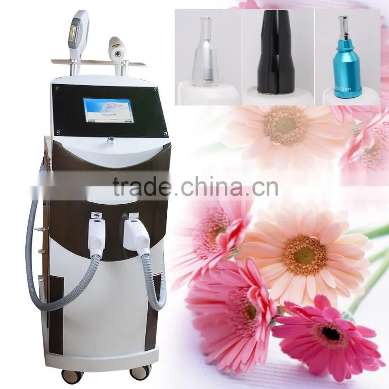 Multifunctional beauty equipment! Yag laser tattoo removal/ipl laser hair removal/rf face lifting machine