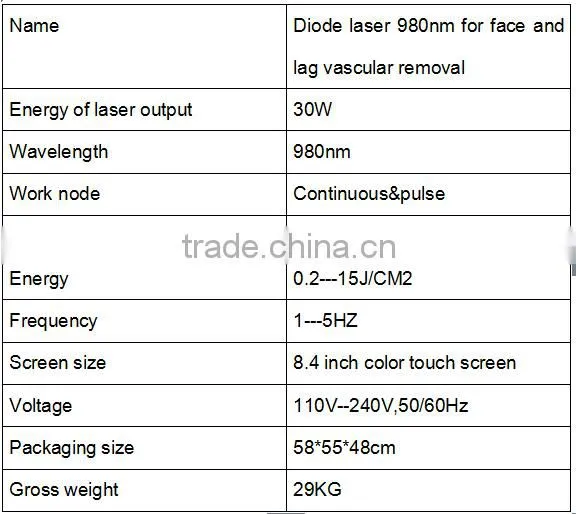 spider vein Remover beauty equipment 980nm spider vein removal Beauty Instrument Beauty Machine