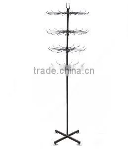 hair extension earphone stand display rack with wheels