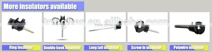 Bull nose electric fence insulator