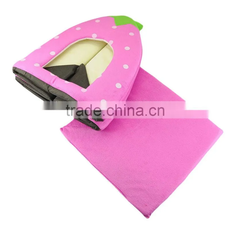 New Arrival Foldable Strawberry Shape Sponge Cut Dog Cat pet Tent Bed