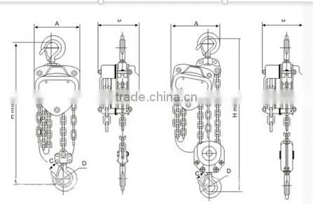 1T 3M HSZ-C Type Manual Chain Block