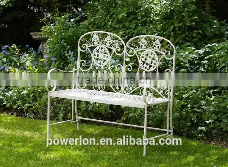 Outdoor Folding Metal Garden Bench With Table