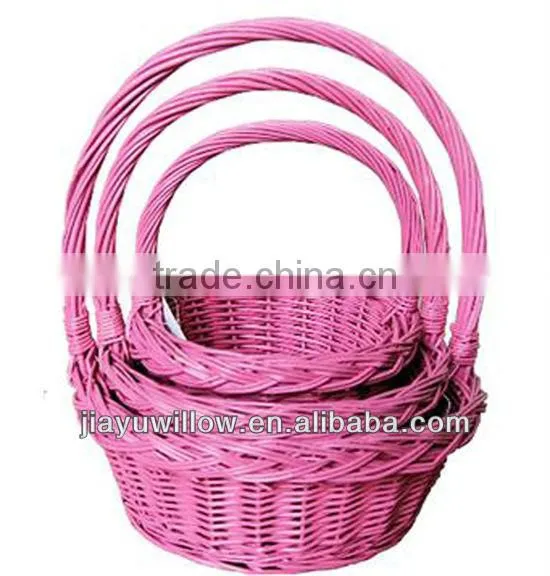 3pcs Round empty knitting gift baskets