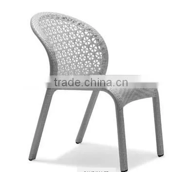 2017 Trade Assurance Most Popular Outdoor modern design alum frame rattan garden dining chairs furniture