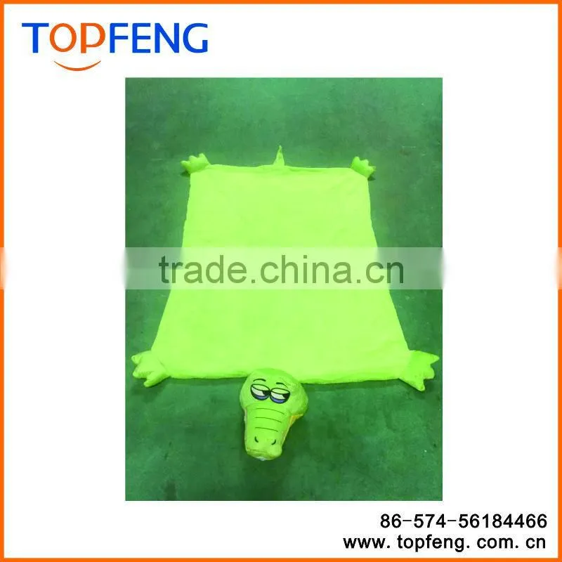 Child snuggle puppets snaggy crocodile blanket