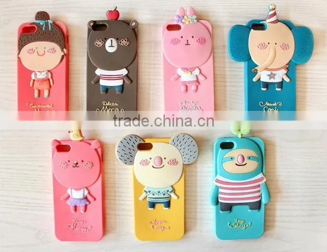Silicone case for mobile phone bag