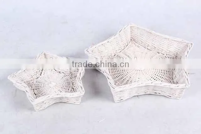 2PC Rattan Woven Pentagram Basket/Prickle Storage Basket