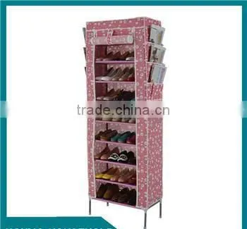Portable Folding shoe rack, Non-woven Fabric Dustproof 5Tiers Hot Sale Shoe Rack Wall Mounted with Cloth Cover