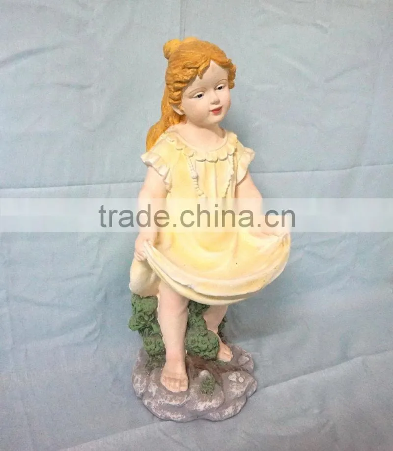 Fiberglass garden colorful children statue molds