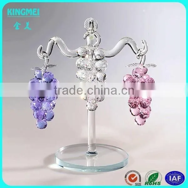 Various shape high quality crystal panda cellphone display stand for gift