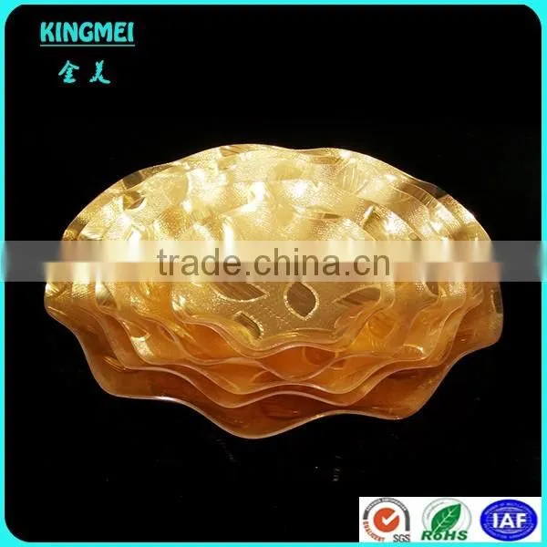 luxury Design Promotional High Foot style Acrylic Fruit Tray,Plastic Container and dishes