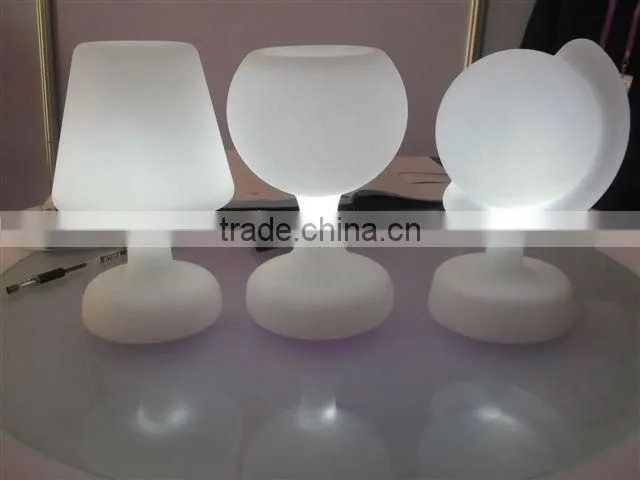 white lithium battery operated RGB table lighting for restaurant